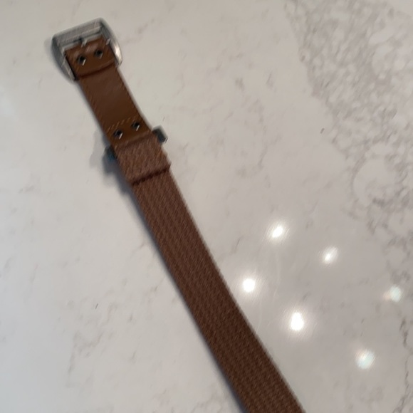 Brown woven and leather belt - Picture 4 of 4